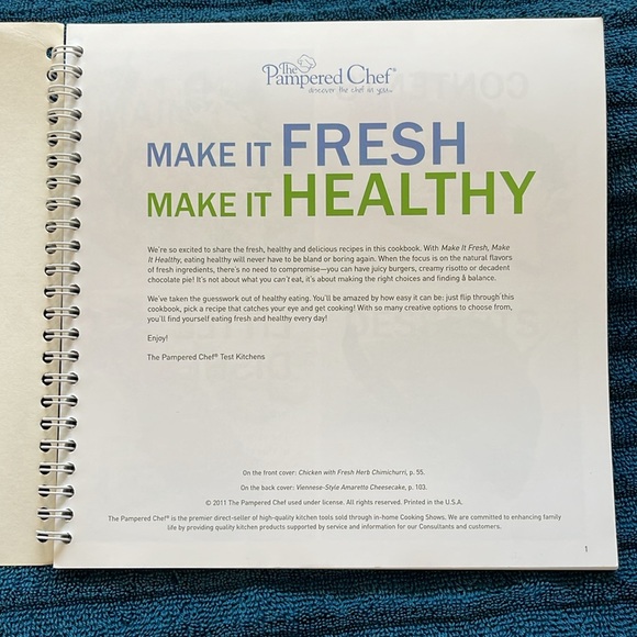 The Pampered Chef Make it Fresh Make it Healthy cookbook - Picture 3 of 9